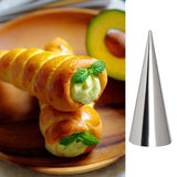 12 pcs Conical Stainless Steel Spiral Croissants Molds Pastry Horn-Rosettas-Country-Kitchen