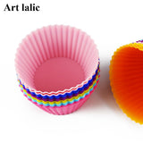 12 pcs Silicone Cake Cupcake Cup Bakeware Random Color-Rosettas-Country-Kitchen