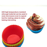 12 pcs/Set Round Shaped Silicon Cupcake Mold (Random Colors)-Rosettas-Country-Kitchen