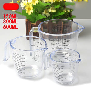 150/300/600ml High Quality Plastic Measuring Cup Clear Scale-Rosettas-Country-Kitchen