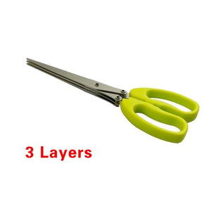 15cm 5 Layers Scissors Basil Rosemary Scallion Cutter Herb Spices Prep Tool-Rosettas-Country-Kitchen