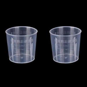 15ml / 30ml /50ml /250ml /500ml Clear Plastic Graduated Measuring Cup For Liquid Measure-Rosettas-Country-Kitchen