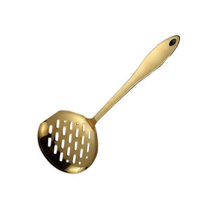 1PC Gold Stainless Steel Cooking Tools Spoon Shovel Cookware Kitchen Tools Spatula Ladle Kitchenware-Rosettas-Country-Kitchen