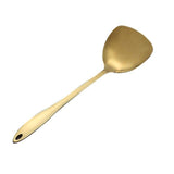 1PC Gold Stainless Steel Cooking Tools Spoon Shovel Cookware Kitchen Tools Spatula Ladle Kitchenware-Rosettas-Country-Kitchen