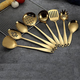 1PC Gold Stainless Steel Cooking Tools Spoon Shovel Cookware Kitchen Tools Spatula Ladle Kitchenware-Rosettas-Country-Kitchen