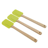 2 pcs/Set 21cm X 2cm Wooden Handle Silicone Cake Baking Spatula-Rosettas-Country-Kitchen