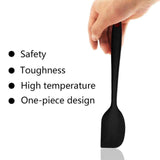 2 pcs/Set Long Handle Silicone Large And Small Spatula Dough Scrapers-Rosettas-Country-Kitchen