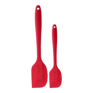 2 pcs/Set Long Handle Silicone Large And Small Spatula Dough Scrapers-Rosettas-Country-Kitchen