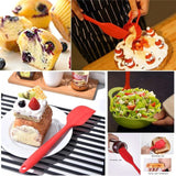 2 pcs/Set Long Handle Silicone Large And Small Spatula Dough Scrapers-Rosettas-Country-Kitchen