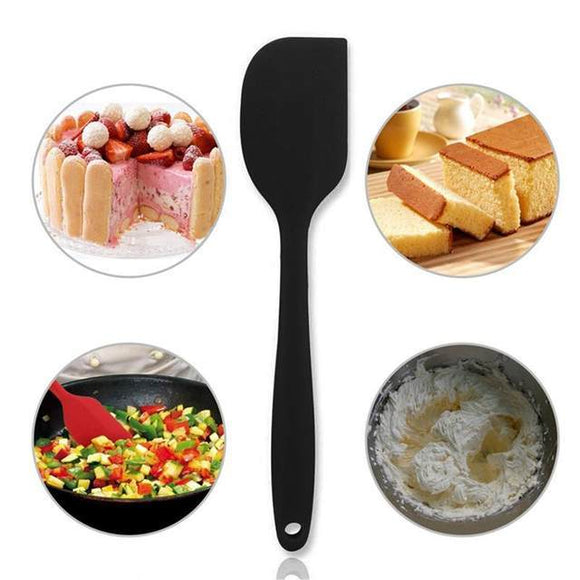 2 pcs/Set Long Handle Silicone Large And Small Spatula Dough Scrapers-Rosettas-Country-Kitchen