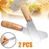 2pcs Stainless Steel Cheese Butter Spatula Sandwich Spread Cheese Knife-Rosettas-Country-Kitchen