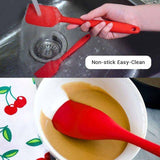 3 pcs/Set Red Heat-resistant Non-Stick Silicone Spoon Spatula Utensils-Rosettas-Country-Kitchen