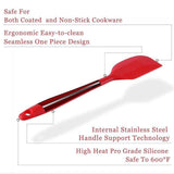 3 pcs/Set Red Heat-resistant Non-Stick Silicone Spoon Spatula Utensils-Rosettas-Country-Kitchen