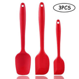 3 pcs/Set Red Heat-resistant Non-Stick Silicone Spoon Spatula Utensils-Rosettas-Country-Kitchen