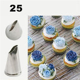 30 styles Stainless Steel Icing Piping Nozzles Cream Injector Decorating Tool-Rosettas-Country-Kitchen