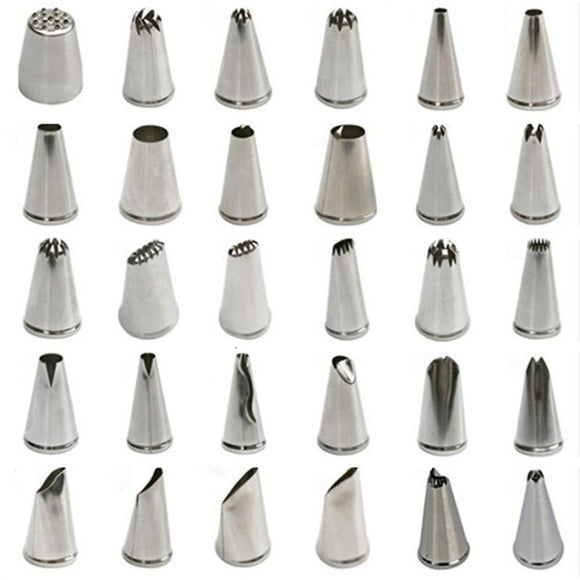 30 styles Stainless Steel Icing Piping Nozzles Cream Injector Decorating Tool-Rosettas-Country-Kitchen