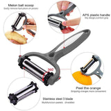 360 Degree Rotary Vegetable Peeler Cabbage Grater Potato Slicer Fruit Knife-Rosettas-Country-Kitchen