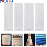 4 pcs/Set Cake Decorating Icing Comb Scraper Smoother Icing Spatulas-Rosettas-Country-Kitchen