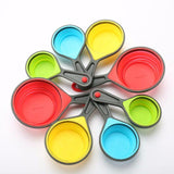 4 pcs/Set Folding Silicone Measuring Set Measuring Cups For Baking-Rosettas-Country-Kitchen