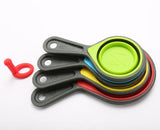 4 pcs/Set Folding Silicone Measuring Set Measuring Cups For Baking-Rosettas-Country-Kitchen