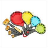 4 pcs/Set Food Grade Collapsible Silicone Measuring Cups, Spoons-Rosettas-Country-Kitchen