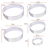 5 pcs/Set Stainless Steel Round Mini Cake Ring-Rosettas-Country-Kitchen