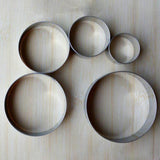 5 pcs/Set Stainless Steel Round Mini Cake Ring-Rosettas-Country-Kitchen