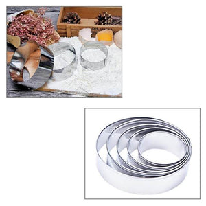 5 pcs/Set Stainless Steel Round Mini Cake Ring-Rosettas-Country-Kitchen