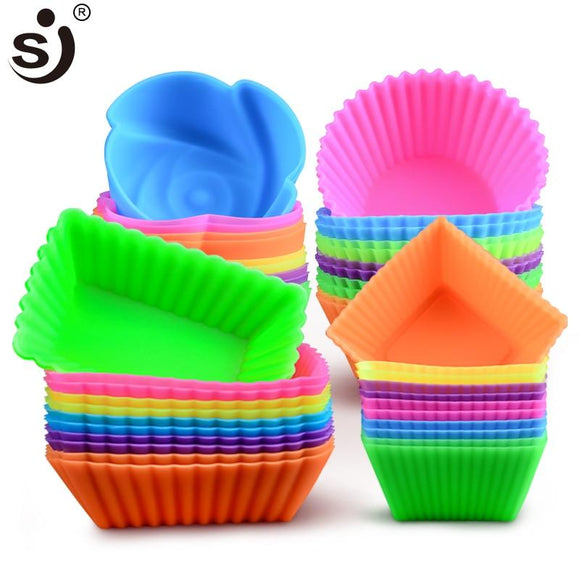 6 pcs Cupcake Muffin Nonstick And Heat Resistant Reusable Silicone Liners-Rosettas-Country-Kitchen