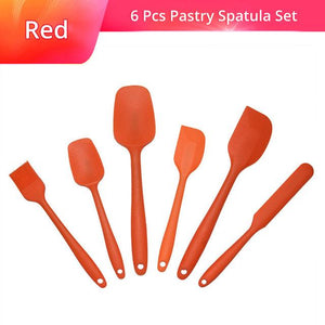 6 pcs/Set Silicone Non-Stick Spatula Set Heat-Resistant Baking Utensils Set-Rosettas-Country-Kitchen