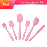 6 pcs/Set Silicone Non-Stick Spatula Set Heat-Resistant Baking Utensils Set-Rosettas-Country-Kitchen