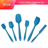 6 pcs/Set Silicone Non-Stick Spatula Set Heat-Resistant Baking Utensils Set-Rosettas-Country-Kitchen