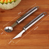 6 pcs/Set Stainless Steel Kitchen Tool Set Fruit Knife Corer Carving Knife Watermelon Baller Spoon Potato Peeler-Rosettas-Country-Kitchen