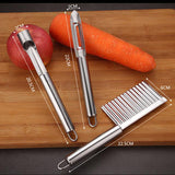 6 pcs/Set Stainless Steel Kitchen Tool Set Fruit Knife Corer Carving Knife Watermelon Baller Spoon Potato Peeler-Rosettas-Country-Kitchen