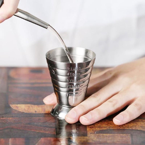 75ml Measuring Shot Jigger Bar Cocktail Drink Mixer Liquor Measuring Cup Stainless Steel-Rosettas-Country-Kitchen