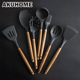 8 pcs/Set Premium Silicone Kitchen Cooking Tools Heat-resistant Non-stick Utensil Set-Rosettas-Country-Kitchen