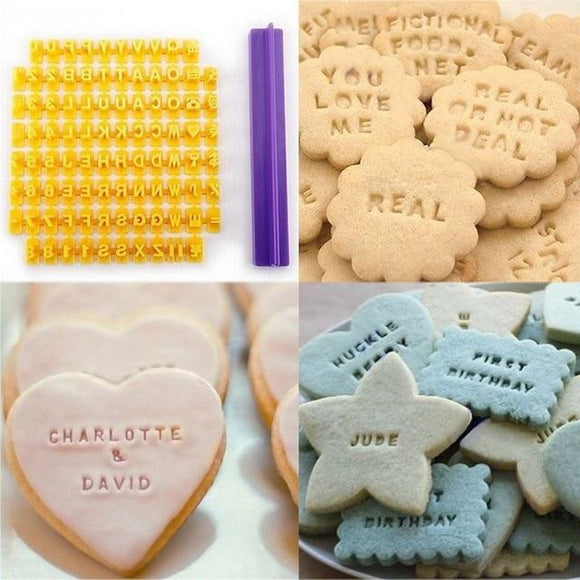 Alphabet Letter Number Cookie Press Stamp Cake Baking Tools-Rosettas-Country-Kitchen