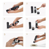 Battery Operated Pepper Grinders One-Button Operation Electric Sea Salt Mills-Rosettas-Country-Kitchen