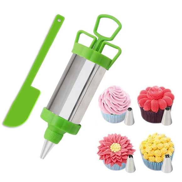 Cake Decorating Syringe Nozzle Tips With Spatula-Rosettas-Country-Kitchen