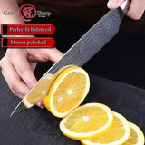 Chef's Knife 8in High Carbon Stainless Steel Damascus Laser Pattern Butcher Knives-Rosettas-Country-Kitchen