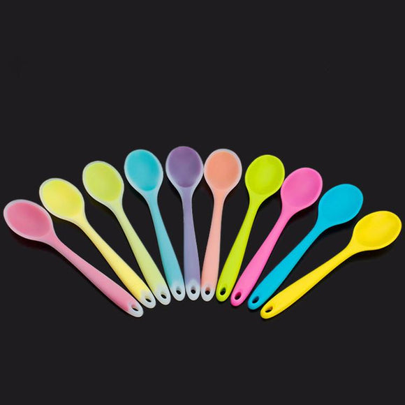 Colorful Mini Silicone Heat Resistant Spoon Random Color-Rosettas-Country-Kitchen