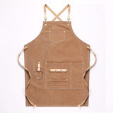 DEETRUST Canvas Bib Chef Kitchen Apron For Barista Bartender With Pockets-Rosettas-Country-Kitchen