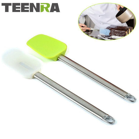 Eco-Friendly Stainless Steel Handle Silicone Spatula Scraper-Rosettas-Country-Kitchen