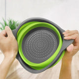 Foldable Drain Basket Colander Strainer Collapsible Drainer With Handles-Rosettas-Country-Kitchen