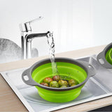 Foldable Drain Basket Colander Strainer Collapsible Drainer With Handles-Rosettas-Country-Kitchen