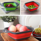 Foldable Silicone Fruit Vegetable Washing Basket Strainer Colander Collapsible Drainer With Handles-Rosettas-Country-Kitchen