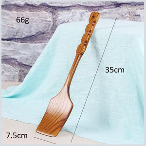 Natural Sustainable Large Wooden Wok Spatula-Rosettas-Country-Kitchen