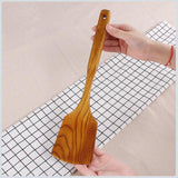 Natural Sustainable Large Wooden Wok Spatula-Rosettas-Country-Kitchen