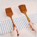 Natural Sustainable Large Wooden Wok Spatula-Rosettas-Country-Kitchen