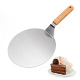 Pizza Peel Oak Handle Stainless Steel Baking Pastry Pizza Tool-Rosettas-Country-Kitchen